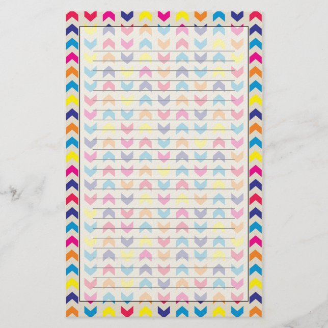 Färgrik Aztec sparre Brevpapper (Framsida)