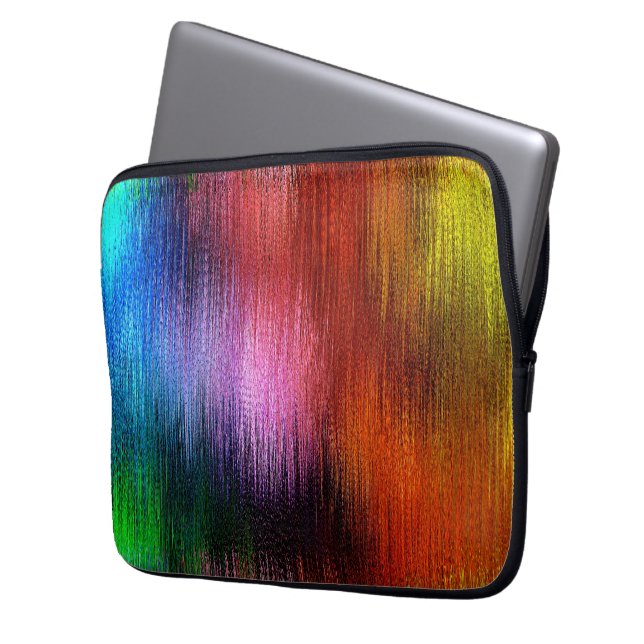 Färgrik bakgrundsmönster laptop fodral (Framsidan Vänster)