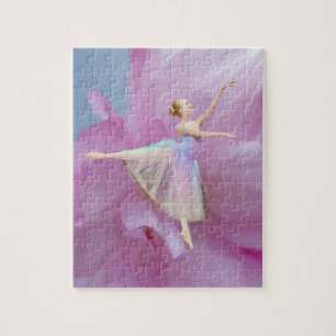 Färgrik Ballerina i Arabesqueanpassade Pussel