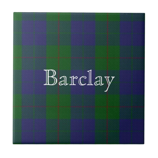 Färgrik Barclay-klanens Tartan-plattor med eget mö Kakelplatta (Framsidan)