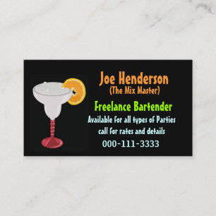 Färgrik Bartendervisitkort Visitkort