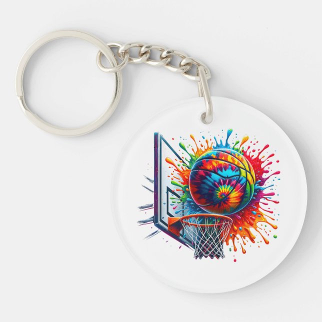 Färgrik basketboll Tie Dye Färgrik basketboll korg (Framsidan)
