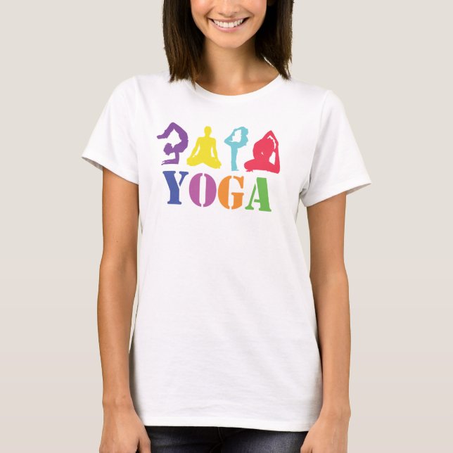 Färgrik bästa Yogadesign Tee (Framsida)
