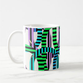 Färgrik Bauhaus geometrisk mönster  Kaffemugg