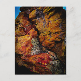 Färgrik Bergformation Naturlig Mineralstruktur Vykort