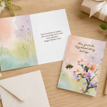 Färgrik Bibe Floral Akvarell Redigerbar MorsDag