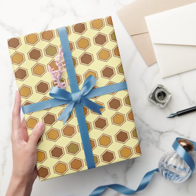 Färgrik bikakestruktur födelsedagspresentpapper presentpapper (Gifting)