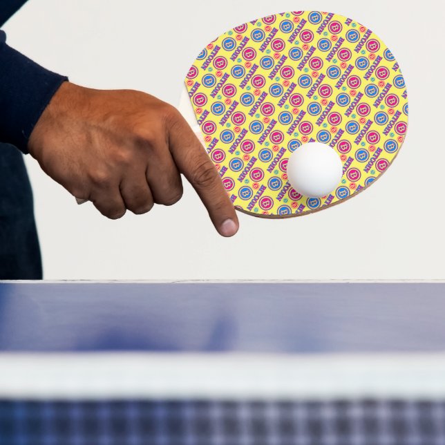Färgrik Bitcoin-mönster Pingisracket (Insitu)