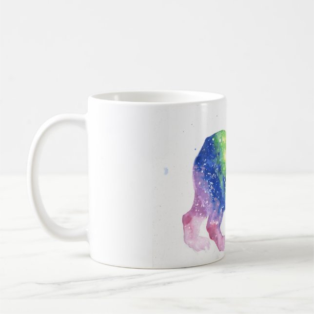 Färgrik björn kaffemugg (Vänster)