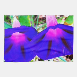 Färgrik blom- kökshandduk