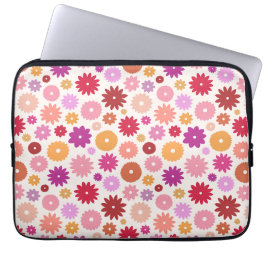 Färgrik blom-mönster laptop fodral