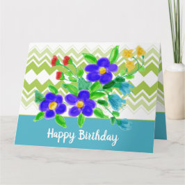 Färgrik blom- och mönsterdesign kort