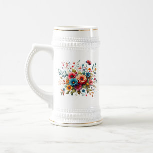 Färgrik blombukett design-58576 sejdel