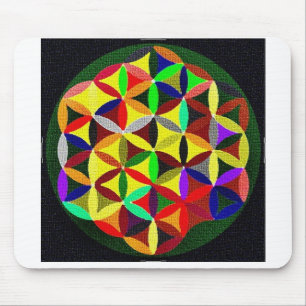 Färgrik blomma av livdesignen Mouspads Musmatta
