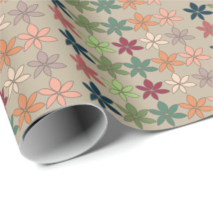 Färgrik Blomma Presentpapper
