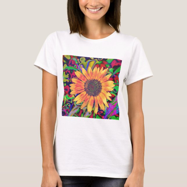 Färgrik blommarBabydollskjorta Tee (Framsida)