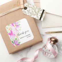 Färgrik Blommig Akvarell Handmålad Monogram