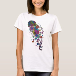 Färgrik Blommig Manet Mandala Klassisk T-Shirt