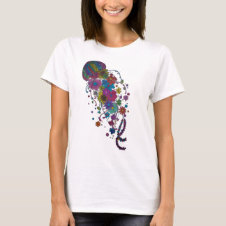 Färgrik Blommig Manet Mandala Klassisk T-Shirt