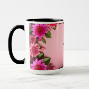 Färgrik Blommig Ram Mugg