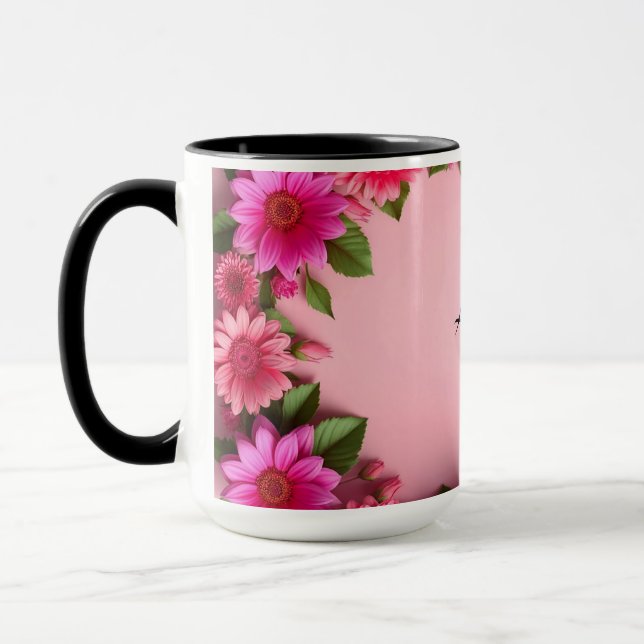 Färgrik Blommig Ram Mugg (Vänster)