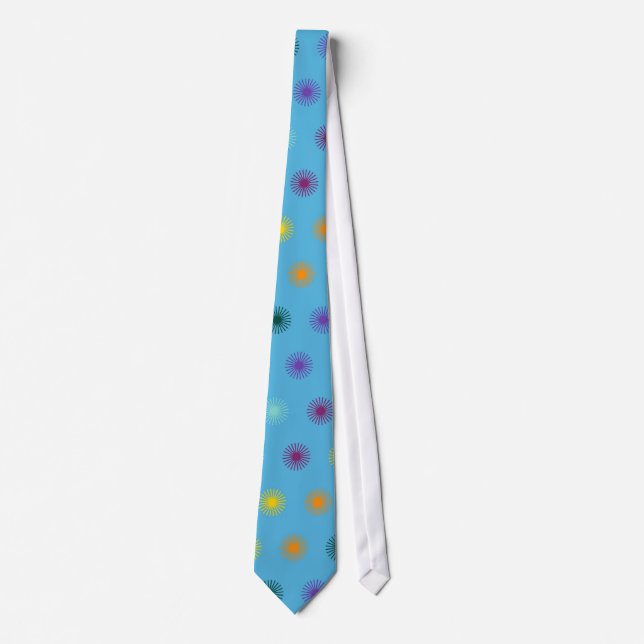 Färgrik blommodern geometrisk mönster slips (Framsida)
