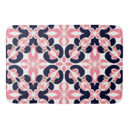 Färgrik blomster abstrakt mönster badrumsmatta