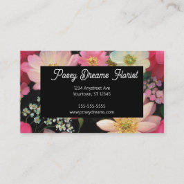 Färgrik blomster Mönster blomsterhandlare blomster Visitkort