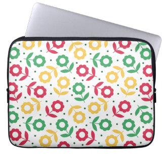 Färgrik blomster Mönster Retro blommig Laptop Fodral