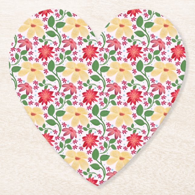 Färgrik blomster Mönster Sömlös ljus blomma Underlägg Papper (Framsida)