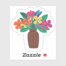 Färgrik blomsterarrangemang klistermärken