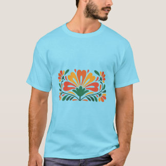 Färgrik blomsterdesign – Platt vektorgrafik T Shirt