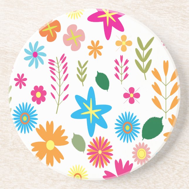 Färgrik blomsterdesign underlägg (Framsidan)