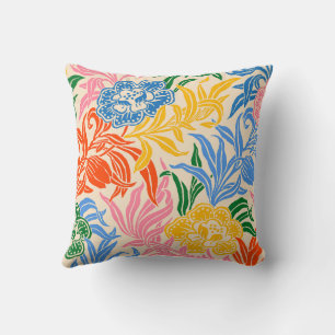 Färgrik blomsterdesign vintage modern kudde