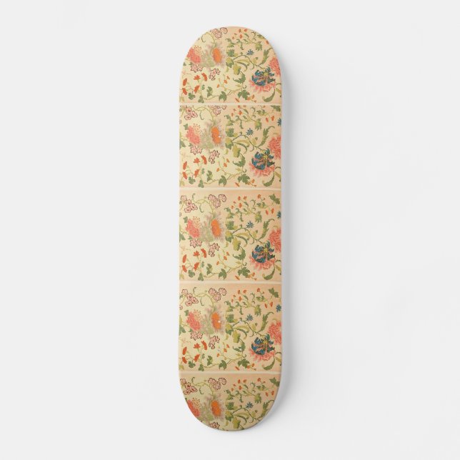 Färgrik blomsterfantasi old school skateboard bräda 18 cm (Framsida)