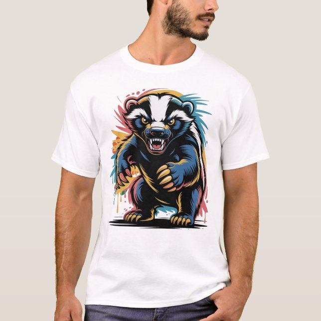 Färgrik blomsterform – Platt vektorgrafik T Shirt (Framsida)