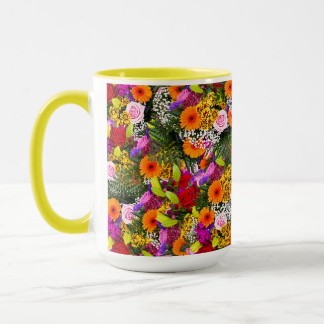 FÄRGRIK, BLOMSTERKOPP FÖR KAFFE MUGG (Vänster)