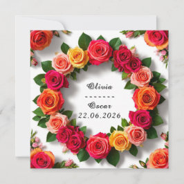 Färgrik blomsterkrans för bröllop