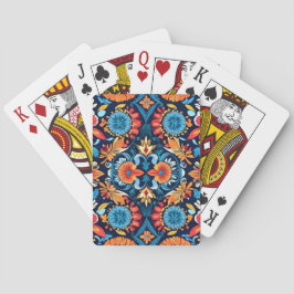 Färgrik Boho Blommig Elegans: Vibrerande Mandala Casinokort
