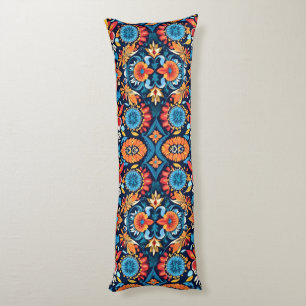 Färgrik Boho Blommig Elegans: Vibrerande Mandala Kroppskudde