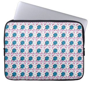 Färgrik Boho Blommönster Retro Blomma Laptop Fodral