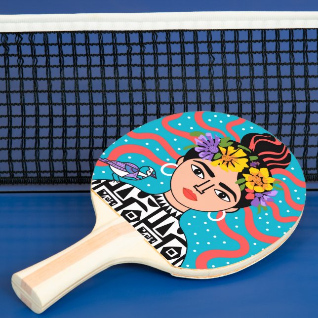Färgrik Boho Mexikansk Folklig Konst Paddle Pingisracket (Insitu)