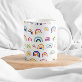 Färgrik Boho-regnbågsmönster Kaffemugg