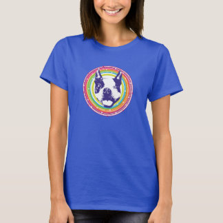Färgrik Boston Terrier - cirklar Tee Shirt