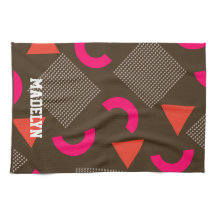 Färgrik Brun Orange Geometrisk Personlig Namn 