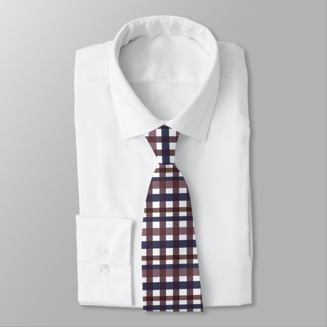 Färgrik Buffalo-rutig Gingham  Slips (Bunden)