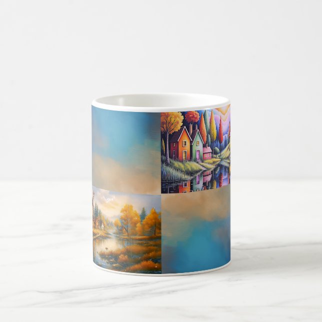 Färgrik by-mugg kaffemugg (Center)