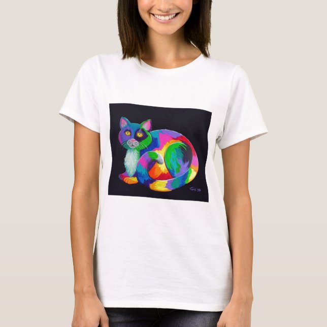 Färgrik Calico T-shirt (Framsida)