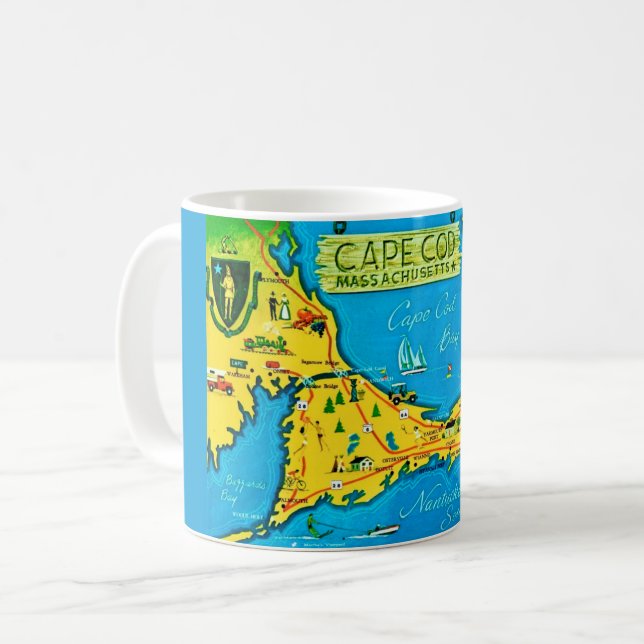 Färgrik Cape Cod-mugg Kaffemugg (Framsida vänster)