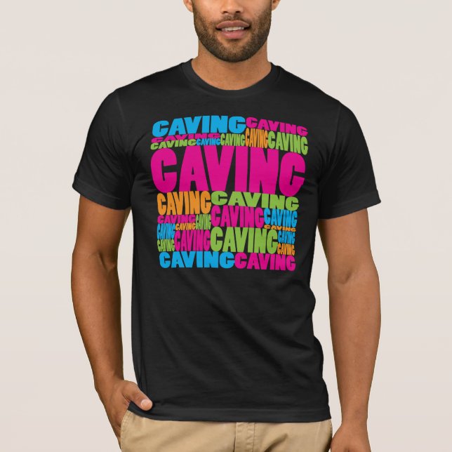 Färgrik Caving T-shirt (Framsida)